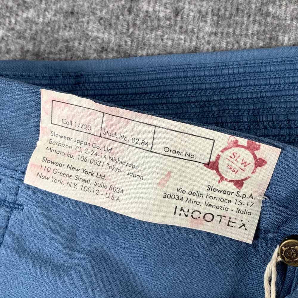 Incotex Pants Men 42x34 Blue Stretch Chino Trousers Slacks NEW - Picture 3 of 16
